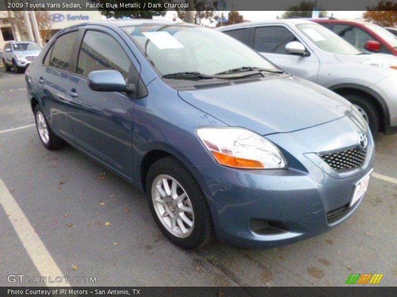 Pacific Blue Metallic / Dark Charcoal 2009 Toyota Yaris Sedan