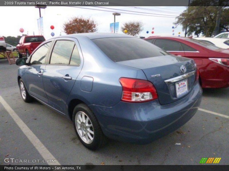 Pacific Blue Metallic / Dark Charcoal 2009 Toyota Yaris Sedan