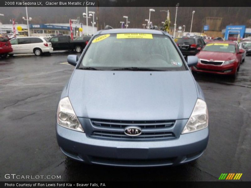 Glacier Blue Metallic / Gray 2008 Kia Sedona LX