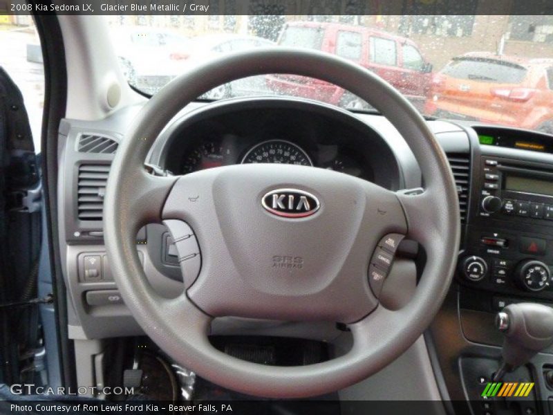 Glacier Blue Metallic / Gray 2008 Kia Sedona LX