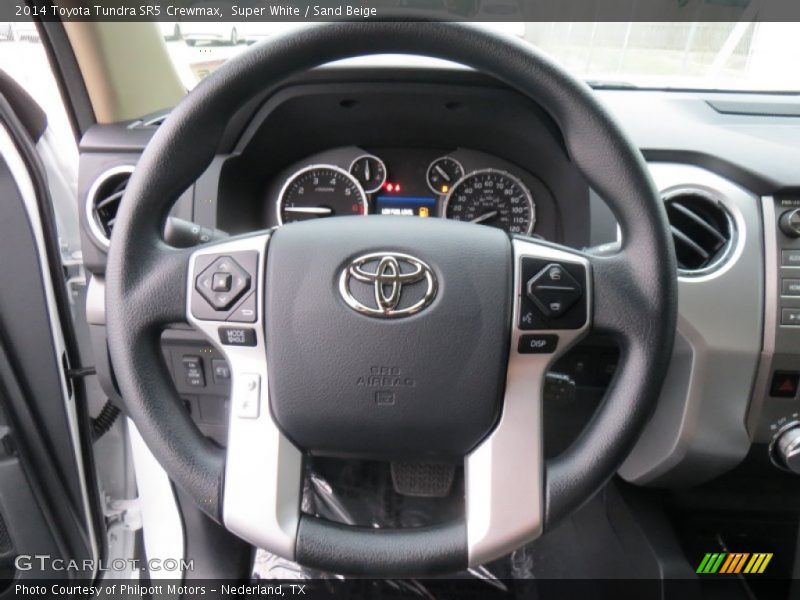 Super White / Sand Beige 2014 Toyota Tundra SR5 Crewmax
