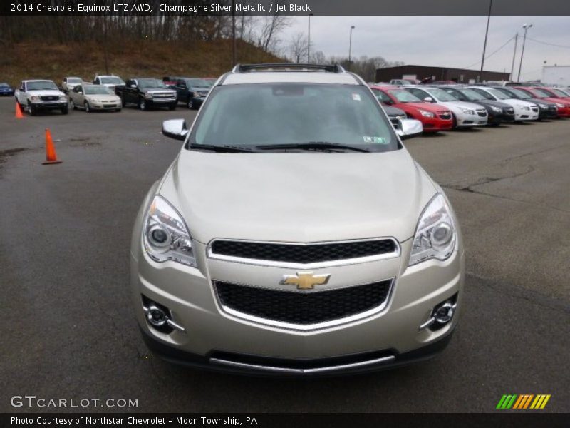 Champagne Silver Metallic / Jet Black 2014 Chevrolet Equinox LTZ AWD