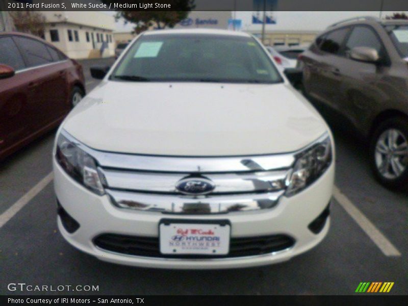 White Suede / Medium Light Stone 2011 Ford Fusion S