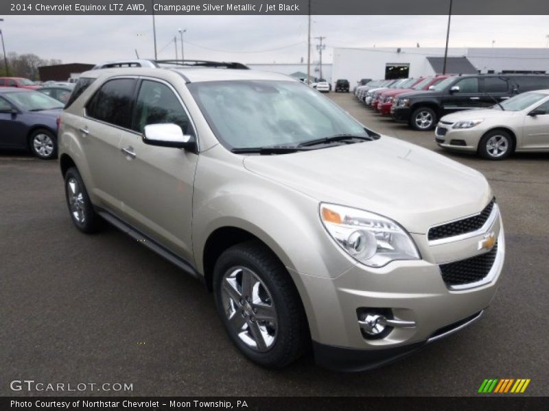 Champagne Silver Metallic / Jet Black 2014 Chevrolet Equinox LTZ AWD
