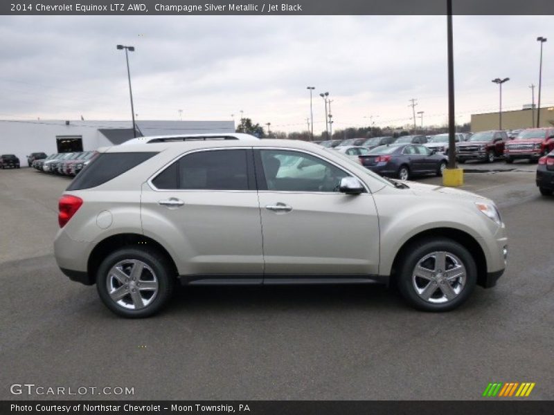 Champagne Silver Metallic / Jet Black 2014 Chevrolet Equinox LTZ AWD
