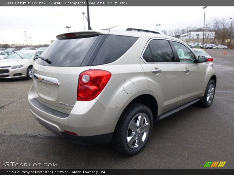 Champagne Silver Metallic / Jet Black 2014 Chevrolet Equinox LTZ AWD