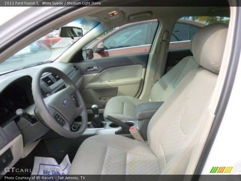 White Suede / Medium Light Stone 2011 Ford Fusion S