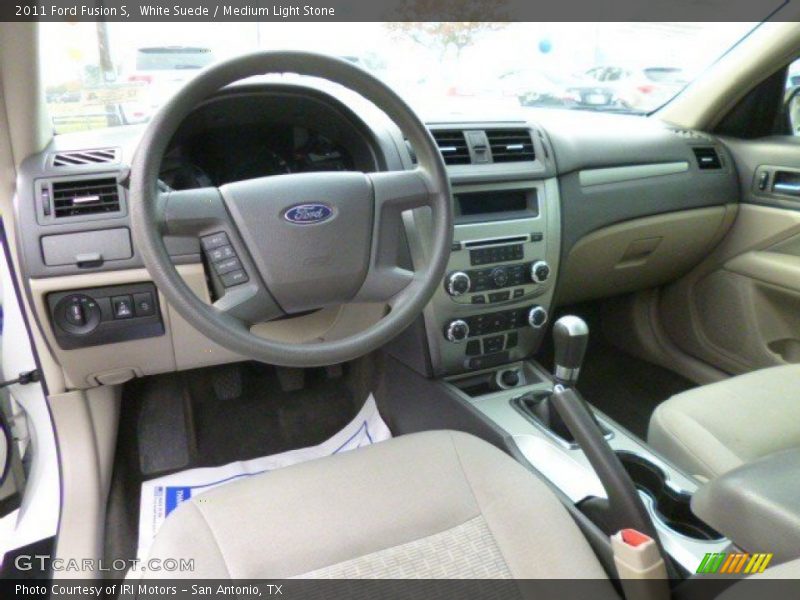 White Suede / Medium Light Stone 2011 Ford Fusion S