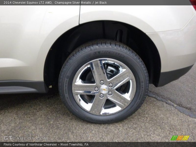 Champagne Silver Metallic / Jet Black 2014 Chevrolet Equinox LTZ AWD