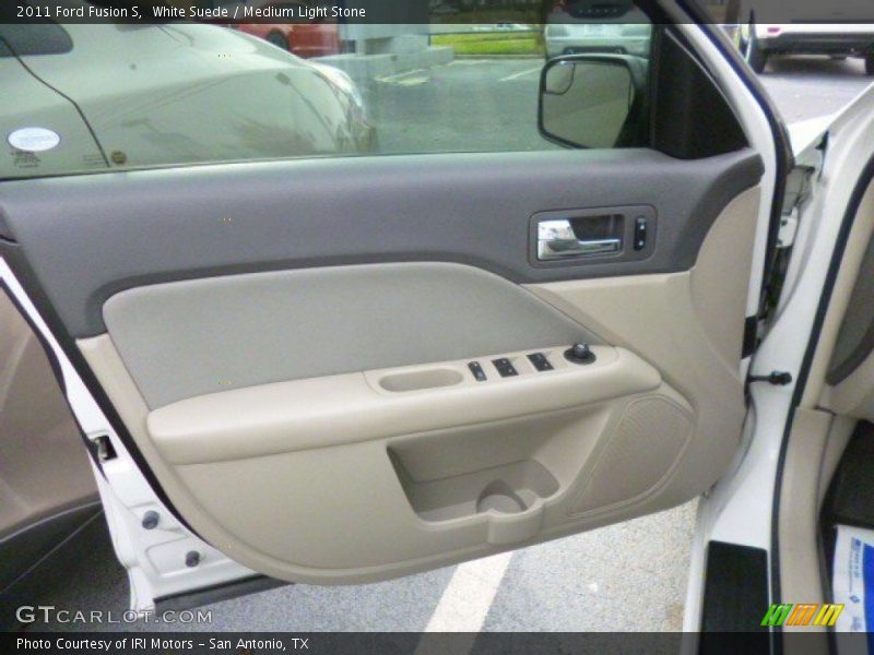 White Suede / Medium Light Stone 2011 Ford Fusion S