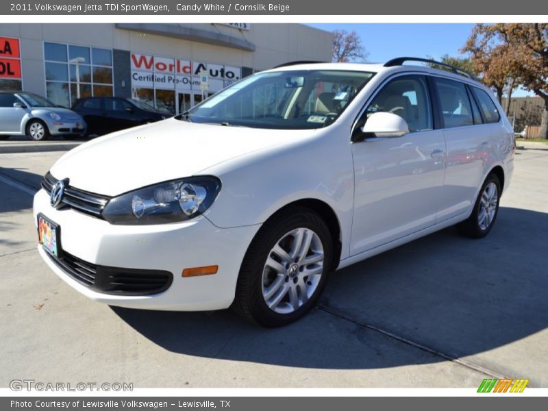 Candy White / Cornsilk Beige 2011 Volkswagen Jetta TDI SportWagen