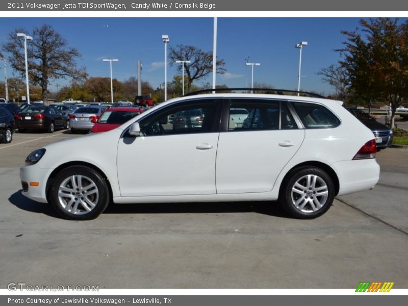 Candy White / Cornsilk Beige 2011 Volkswagen Jetta TDI SportWagen