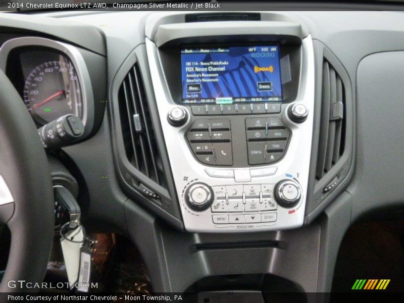 Champagne Silver Metallic / Jet Black 2014 Chevrolet Equinox LTZ AWD