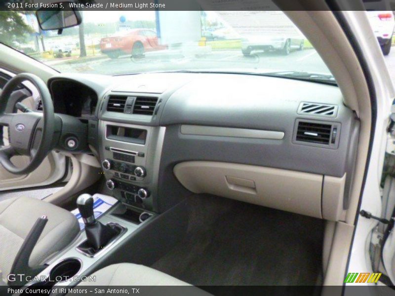 White Suede / Medium Light Stone 2011 Ford Fusion S