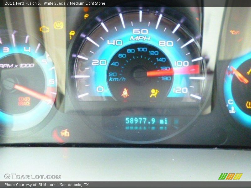White Suede / Medium Light Stone 2011 Ford Fusion S