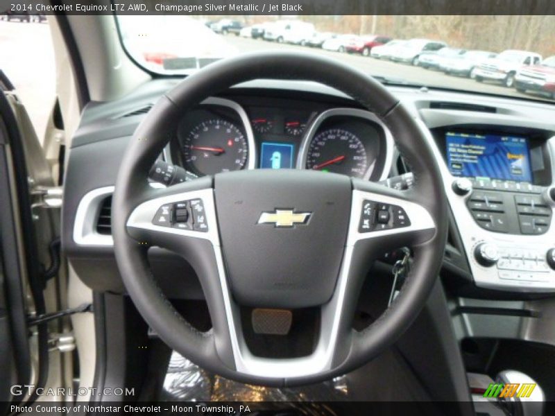 Champagne Silver Metallic / Jet Black 2014 Chevrolet Equinox LTZ AWD