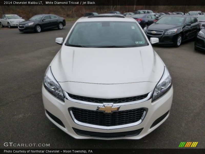 White Diamond Tricoat / Jet Black 2014 Chevrolet Malibu LT