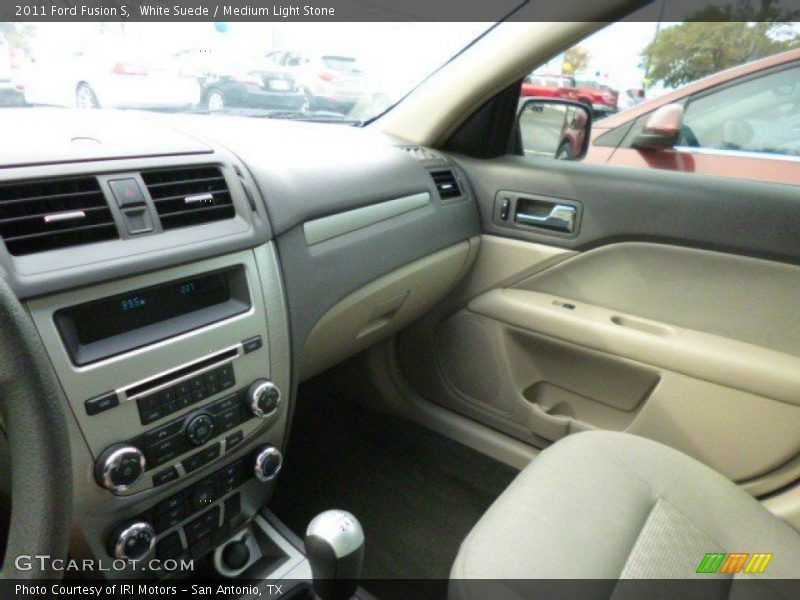 White Suede / Medium Light Stone 2011 Ford Fusion S