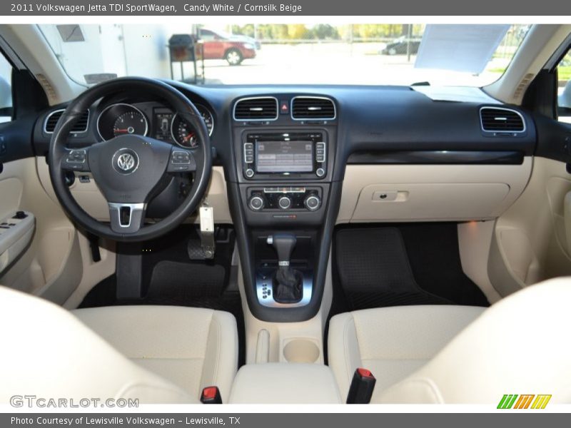 Candy White / Cornsilk Beige 2011 Volkswagen Jetta TDI SportWagen