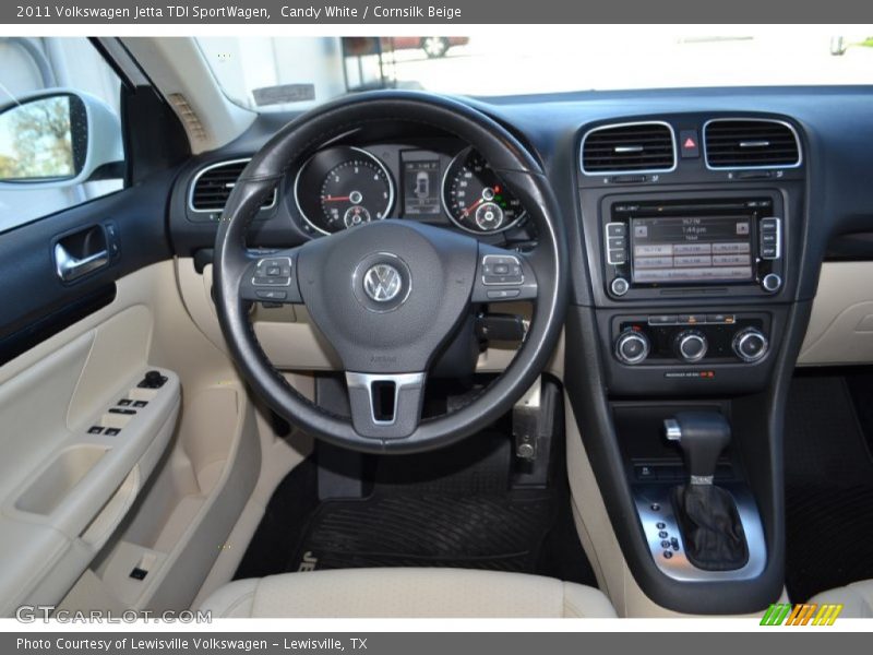 Candy White / Cornsilk Beige 2011 Volkswagen Jetta TDI SportWagen