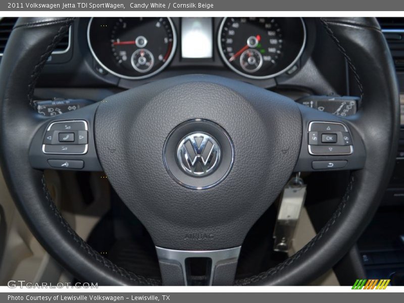 Candy White / Cornsilk Beige 2011 Volkswagen Jetta TDI SportWagen