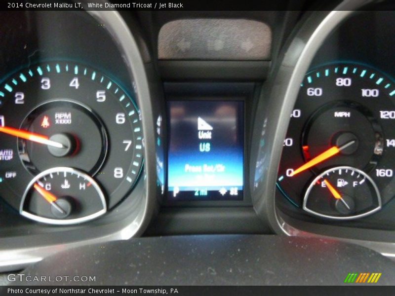 White Diamond Tricoat / Jet Black 2014 Chevrolet Malibu LT