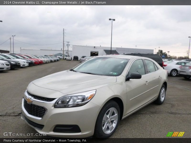 Champagne Silver Metallic / Jet Black/Titanium 2014 Chevrolet Malibu LS