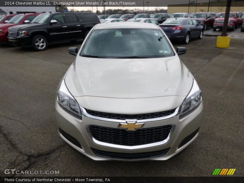 Champagne Silver Metallic / Jet Black/Titanium 2014 Chevrolet Malibu LS