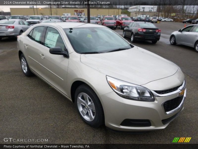 Champagne Silver Metallic / Jet Black/Titanium 2014 Chevrolet Malibu LS