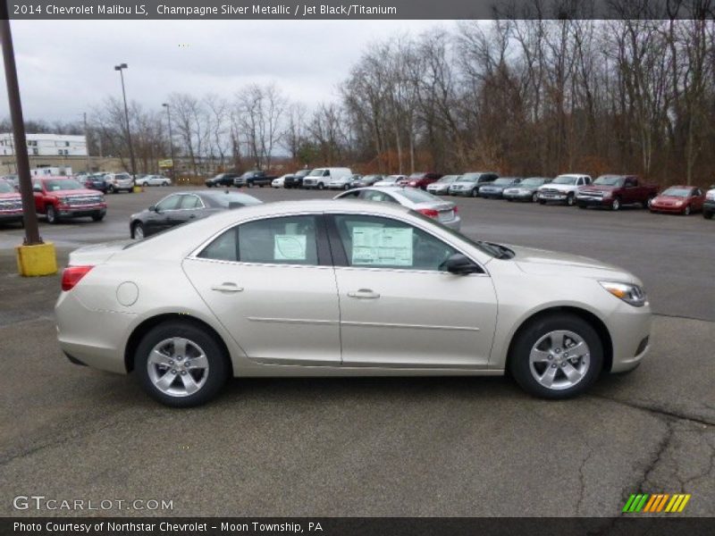 Champagne Silver Metallic / Jet Black/Titanium 2014 Chevrolet Malibu LS