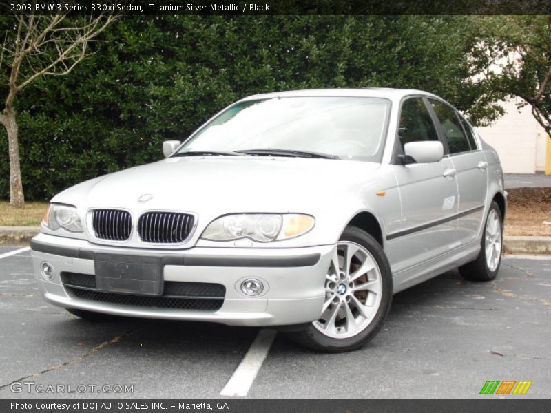 Titanium Silver Metallic / Black 2003 BMW 3 Series 330xi Sedan