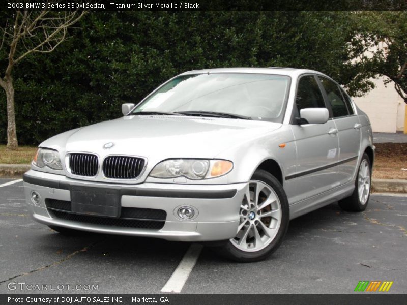 Titanium Silver Metallic / Black 2003 BMW 3 Series 330xi Sedan