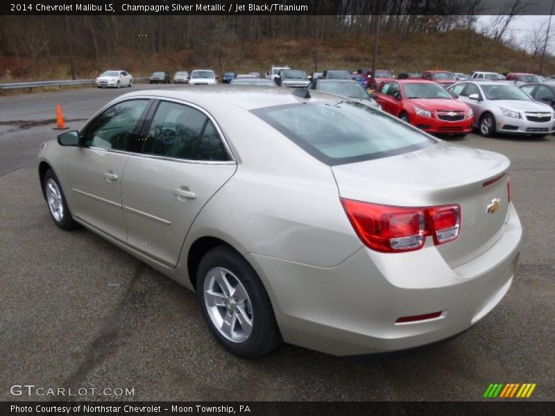 Champagne Silver Metallic / Jet Black/Titanium 2014 Chevrolet Malibu LS