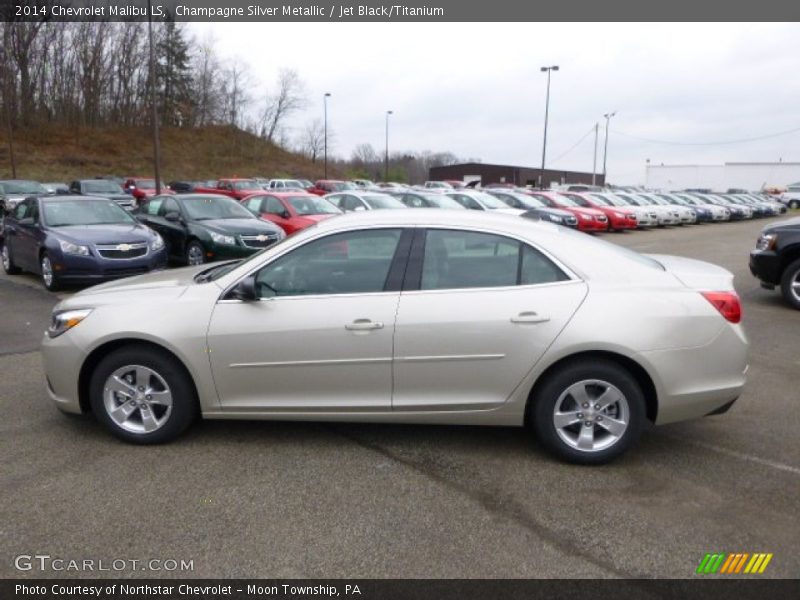 Champagne Silver Metallic / Jet Black/Titanium 2014 Chevrolet Malibu LS