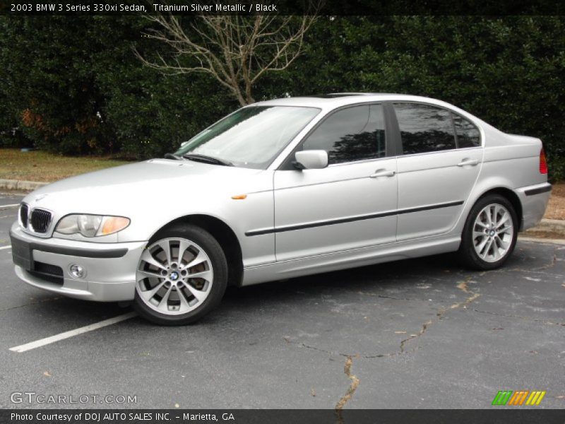 Titanium Silver Metallic / Black 2003 BMW 3 Series 330xi Sedan