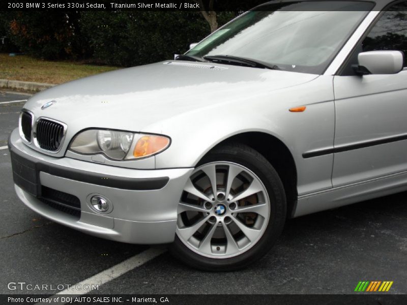 Titanium Silver Metallic / Black 2003 BMW 3 Series 330xi Sedan