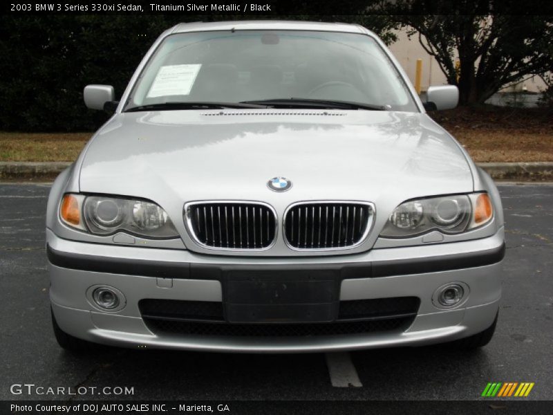 Titanium Silver Metallic / Black 2003 BMW 3 Series 330xi Sedan