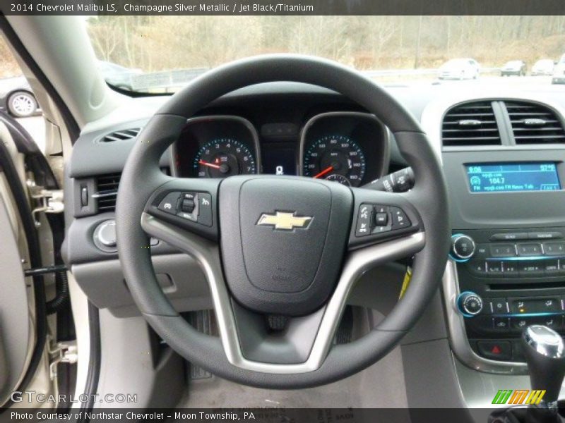 Champagne Silver Metallic / Jet Black/Titanium 2014 Chevrolet Malibu LS