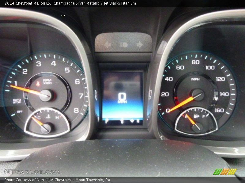 Champagne Silver Metallic / Jet Black/Titanium 2014 Chevrolet Malibu LS