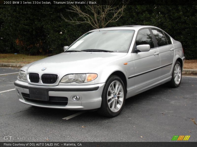 Titanium Silver Metallic / Black 2003 BMW 3 Series 330xi Sedan