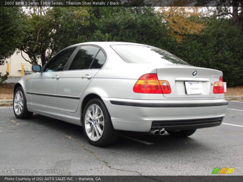 Titanium Silver Metallic / Black 2003 BMW 3 Series 330xi Sedan