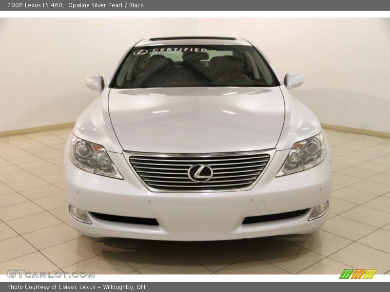 Opaline Silver Pearl / Black 2008 Lexus LS 460