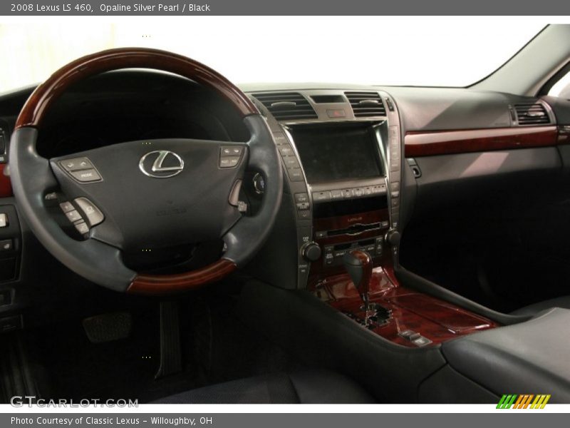 Opaline Silver Pearl / Black 2008 Lexus LS 460