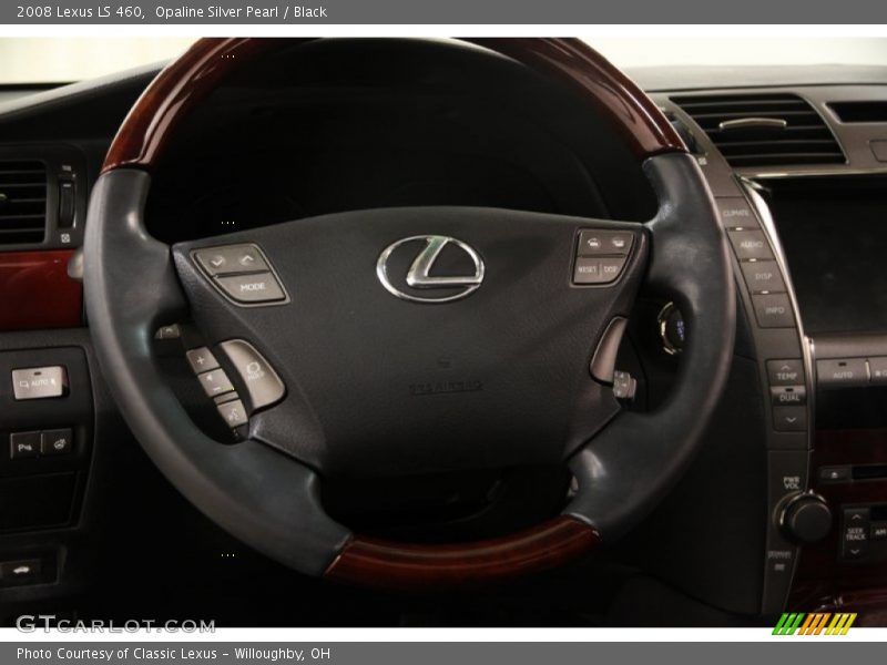 Opaline Silver Pearl / Black 2008 Lexus LS 460