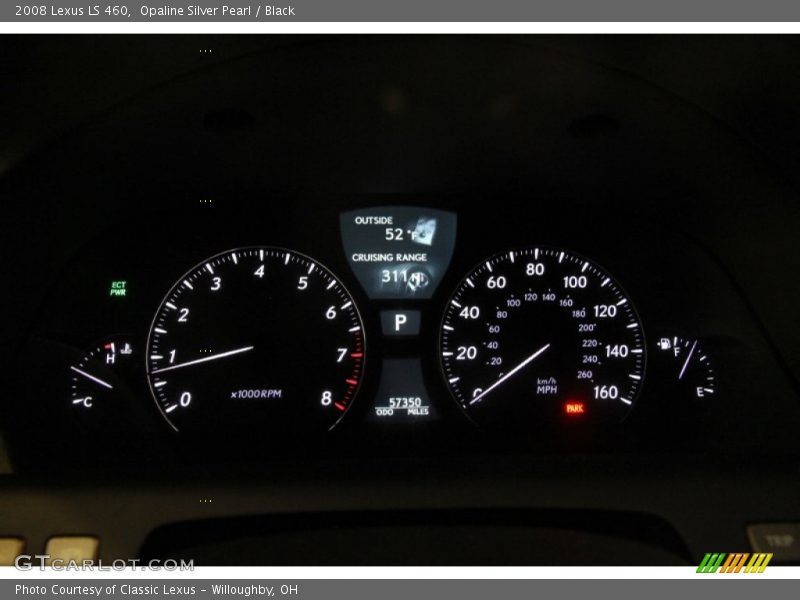 Opaline Silver Pearl / Black 2008 Lexus LS 460