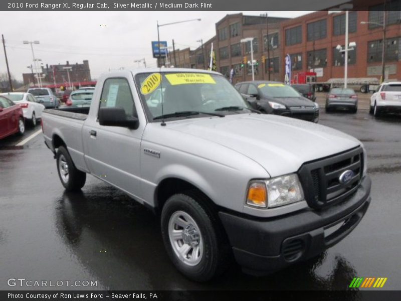 Silver Metallic / Medium Dark Flint 2010 Ford Ranger XL Regular Cab