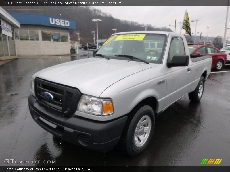 Silver Metallic / Medium Dark Flint 2010 Ford Ranger XL Regular Cab