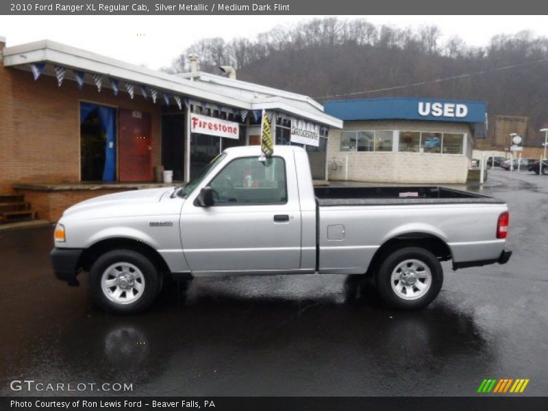 Silver Metallic / Medium Dark Flint 2010 Ford Ranger XL Regular Cab