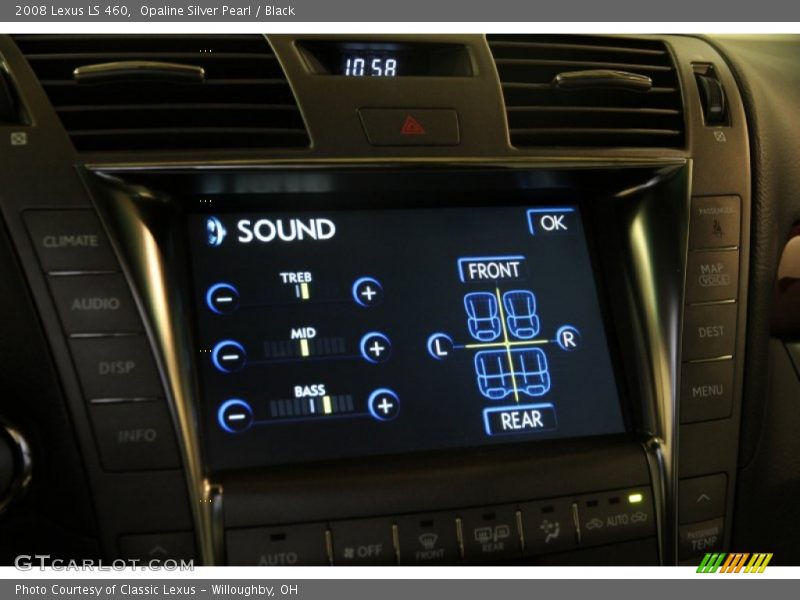 Opaline Silver Pearl / Black 2008 Lexus LS 460
