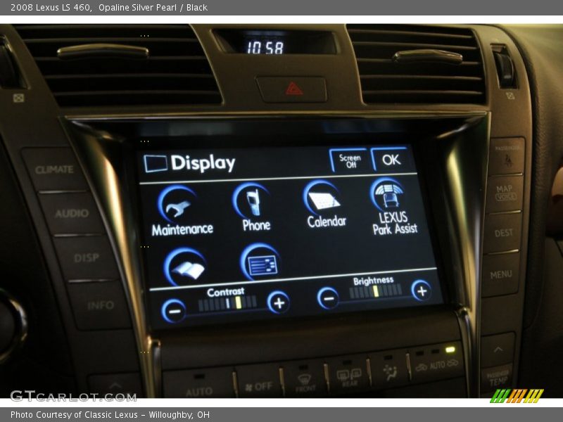 Opaline Silver Pearl / Black 2008 Lexus LS 460